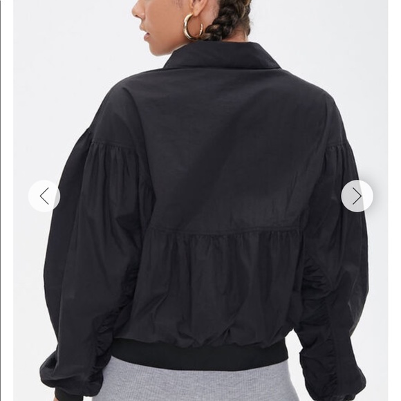 Forever21 Contrast-Trim Shirred Anorak - Picture 3 of 7